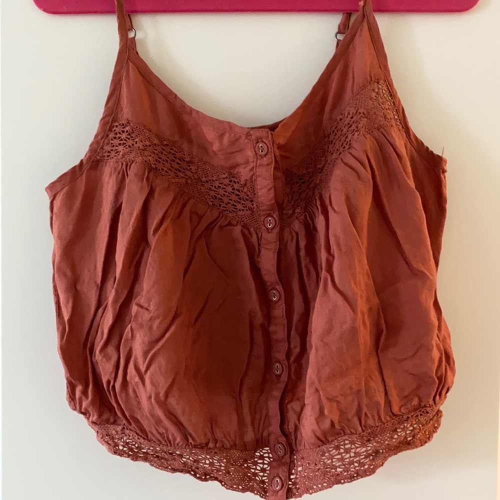 Amuse Society Jaylen Lace Salmon Cami Halter